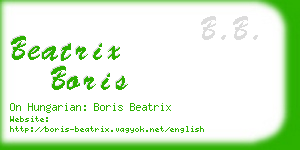 beatrix boris business card